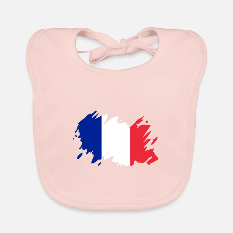 France drapeau tricolore Paris Nice Lyon Bavoir bio Bébé
