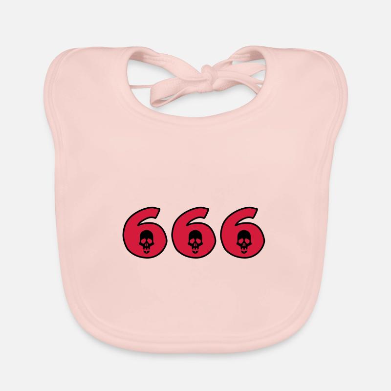 666 - Teufel - Schädel - Halloween Baby Bio-Lätzchen