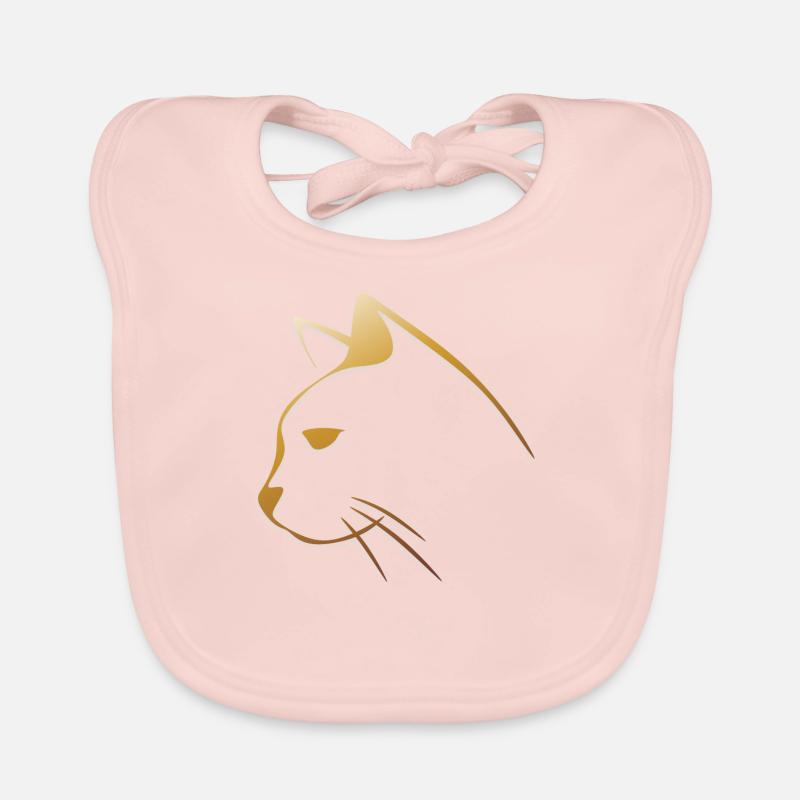 chat d'or Bavoir bio Bébé