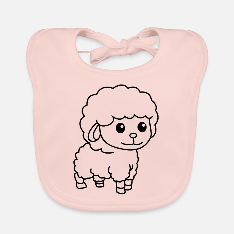 Schaf Comic Tier Baby Bio-Lätzchen