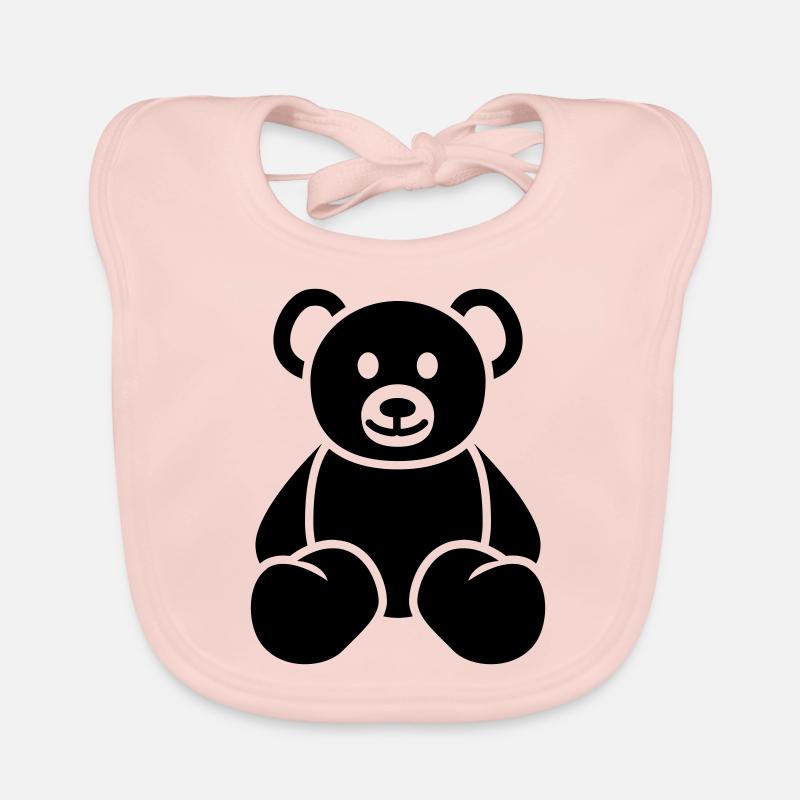 Teddybär bär - Baby Bio-Lätzchen - Rose