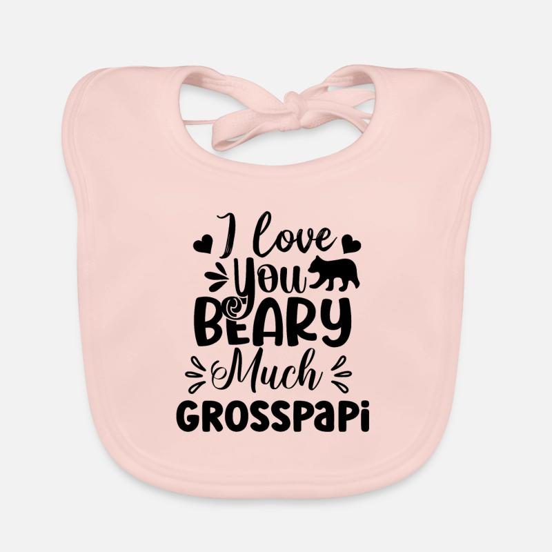 Ich liebe dich Grosspapi Schweiz Opa Baby Bio-Lätzchen