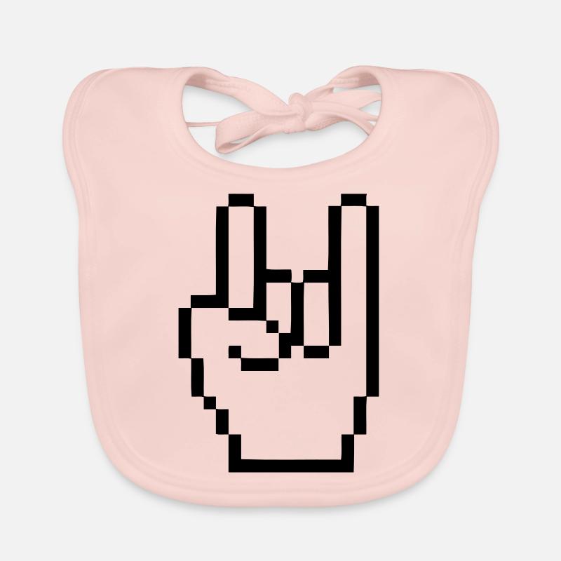 Handzeichen Cursor Rock Baby Bio-Lätzchen