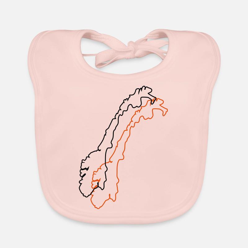 norway map Baby Bio-Lätzchen