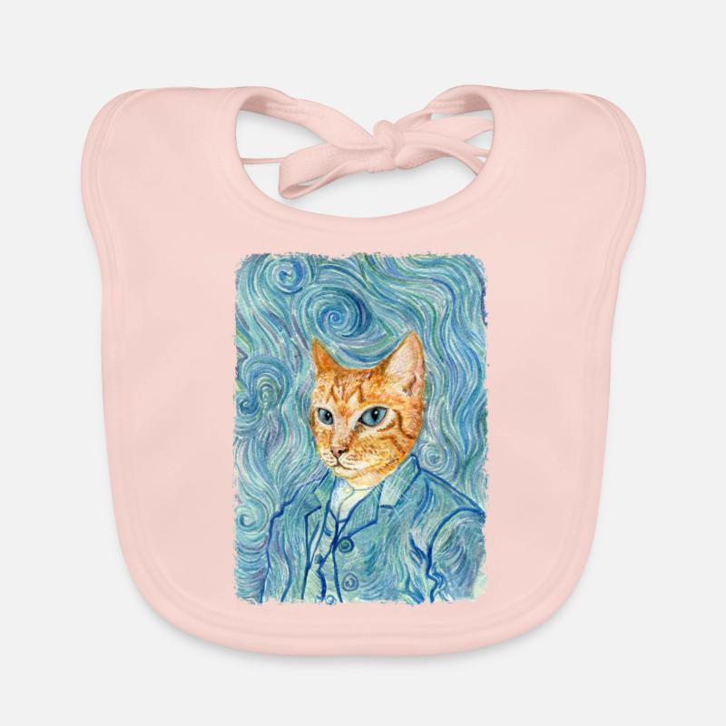 Kitten van Gogh Bavoir bio Bébé
