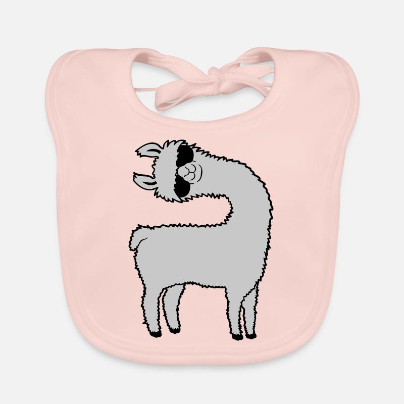 Lama guckt schief Baby Bio-Lätzchen