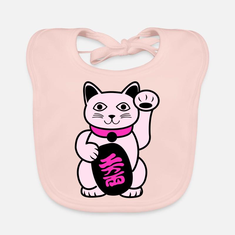 Maneki Waving Chat Bavoir bio Bébé