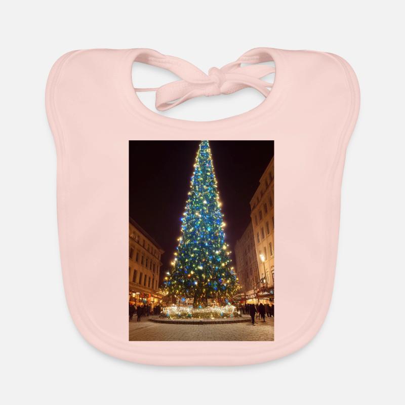 Hoher Weihnachtsbaum Baby Bio-Lätzchen