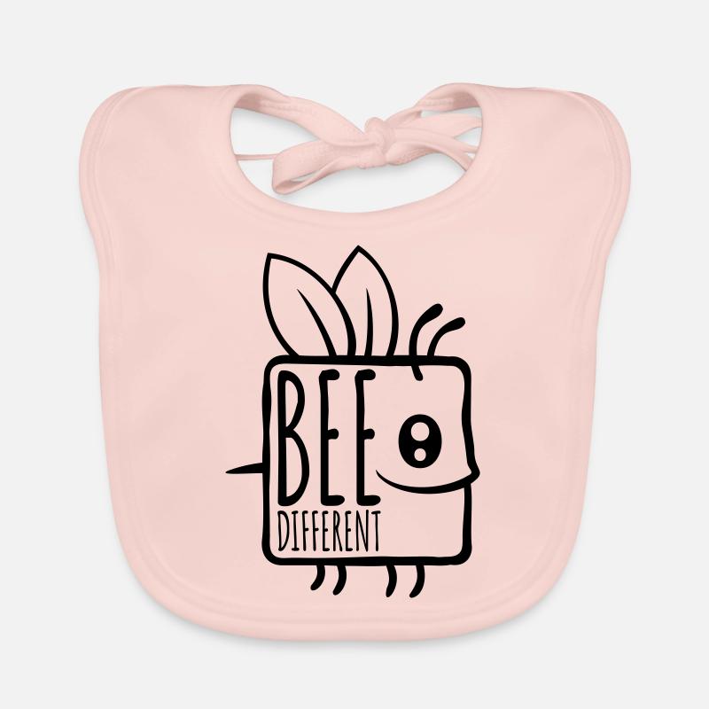 bee different Spruch Zitat Baby Bio-Lätzchen