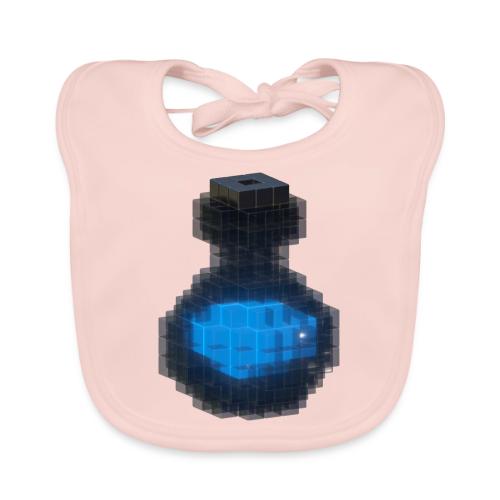 Conception 3D Cube 3D Bouteille Noire & Potion Bleu Océan - Bavoir bio Bébé