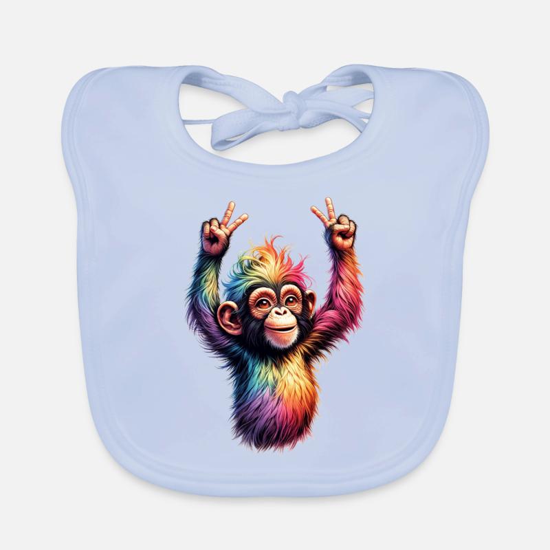 I ♥️ Rainbowcore | Christopher Street Day Baby Bio-Lätzchen