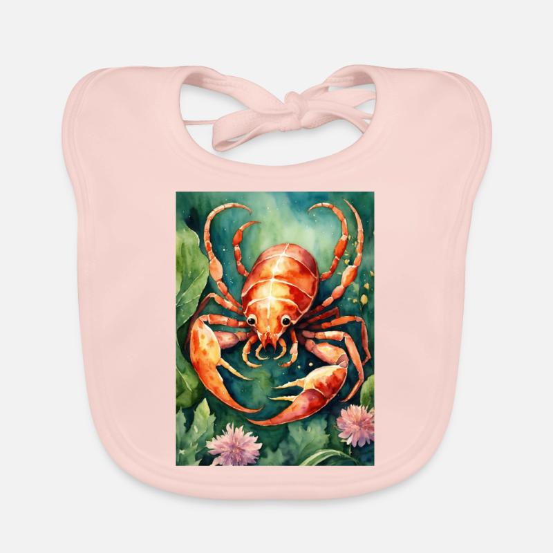 Sternzeichen Skorpion - Baby Bio-Lätzchen - Rose