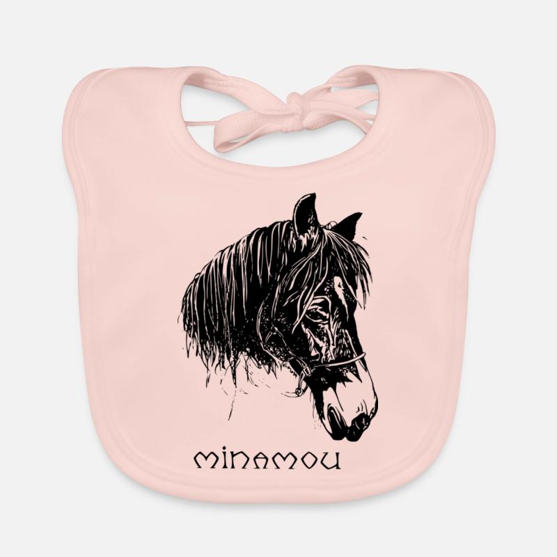 Minamou - Bavoir bio Bébé - rose