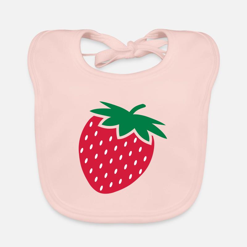 Rote Früchte, reife, frische Erdbeeren oder Erdbeeren Baby Bio-Lätzchen