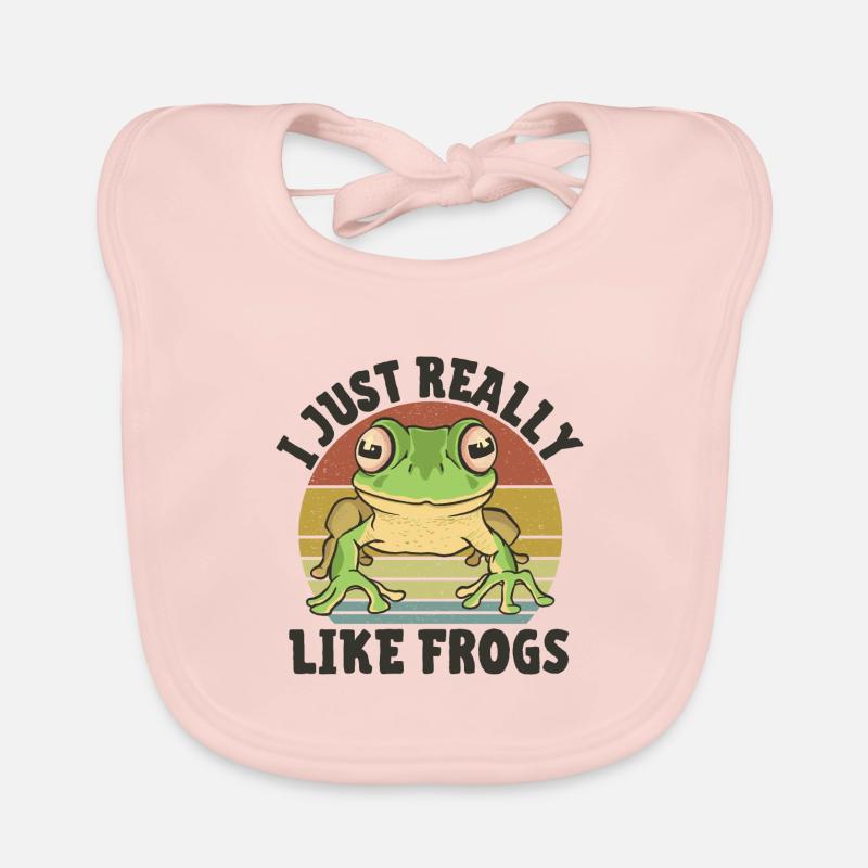 Frosch - Baby Bio-Lätzchen - Rose