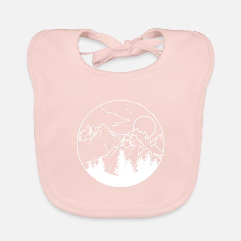 Wanderlust White Organic Baby Bibs