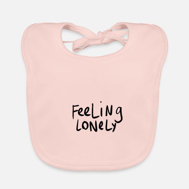 einsames Gefühl - Baby Bio-Lätzchen - Rose