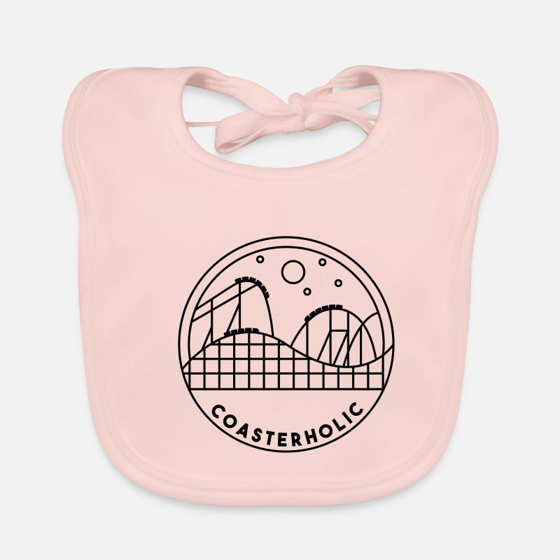 Coasterholic Roller Coaster Amusement Park Design Organic Baby Bibs