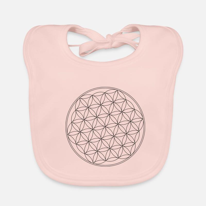 Arbre de vie mandala - Bavoir bio Bébé - rose