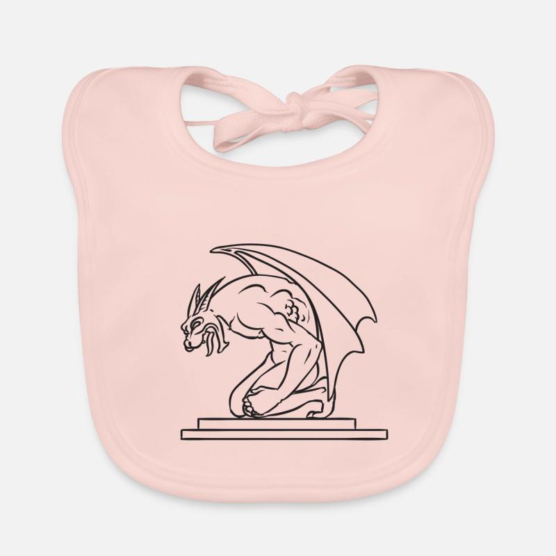 Gargoyles from the side Organic Baby Bibs