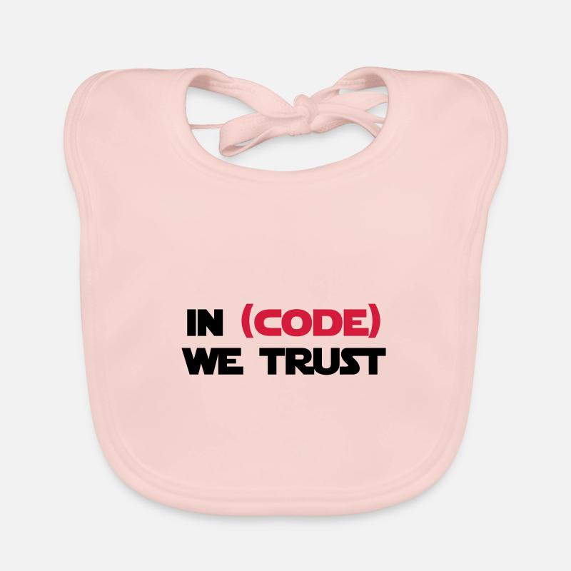 In (code) we trust Organic Baby Bibs