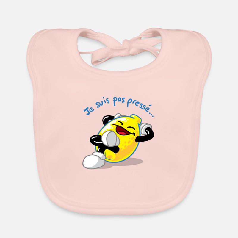 Zitrone ich bin keine Eile Baby Bio-Lätzchen