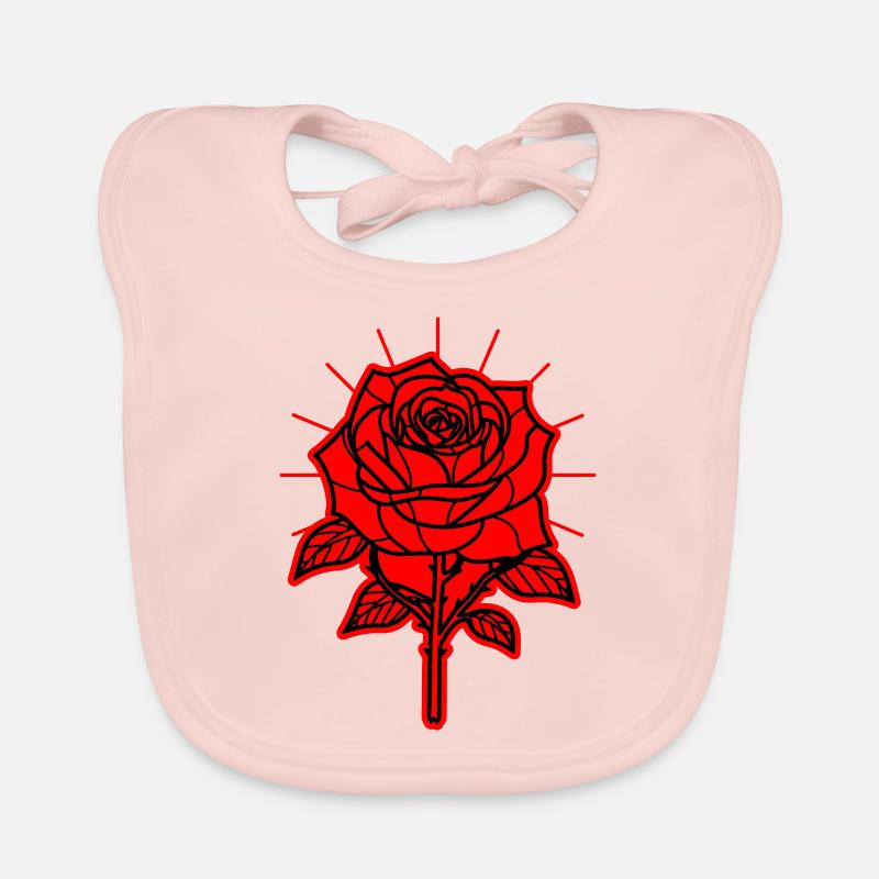 Rose Blume Dornen Baby Bio-Lätzchen