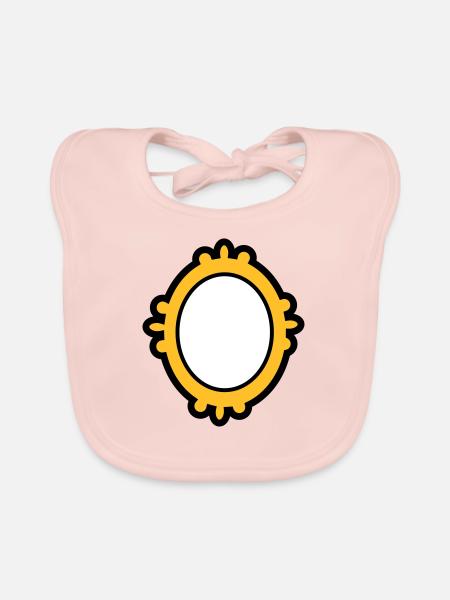 Spiegel - Baby Bio-Lätzchen - Rose - Vorne