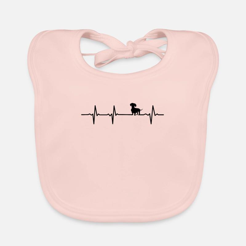 Cadeau de teckel de teckel de teckel de battement de coeur de teckel Bavoir bio Bébé
