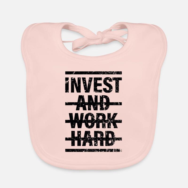 Invest and work hard Baby Bio-Lätzchen