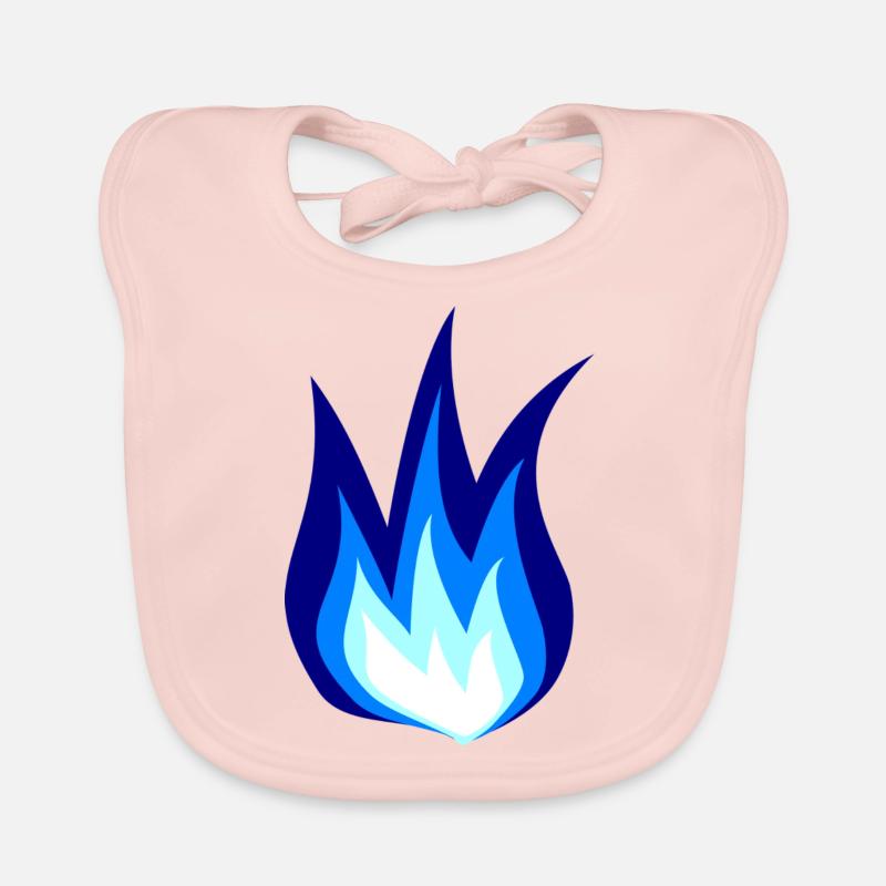 Flammes de feu bleu Bavoir bio Bébé