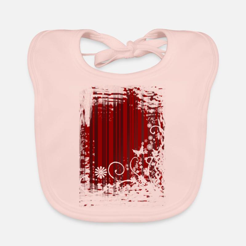fond rotes_muster Bavoir bio Bébé