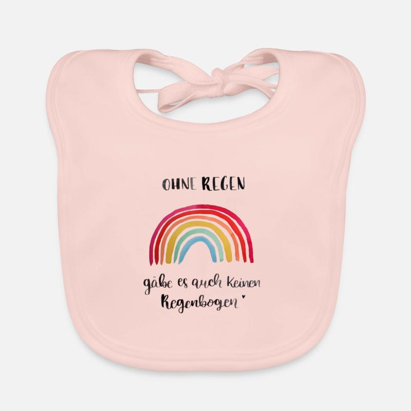 Regenbogen - Baby Bio-Lätzchen - Rose