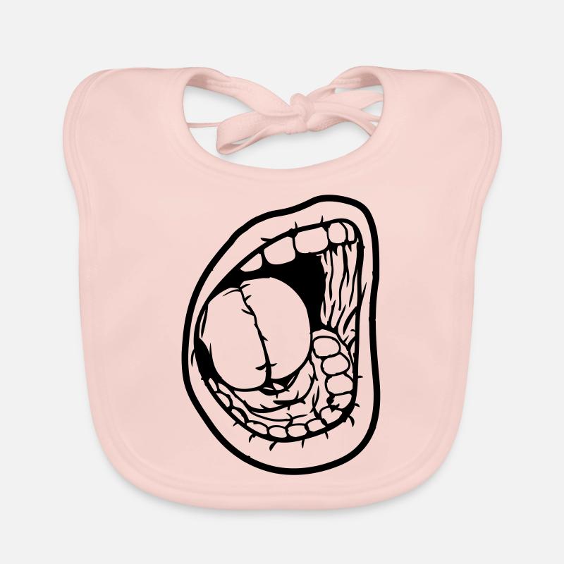 Screaming open mouth Organic Baby Bibs