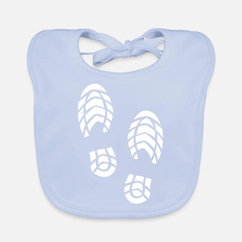 Shoe prints footprints steps icon icon Organic Baby Bibs
