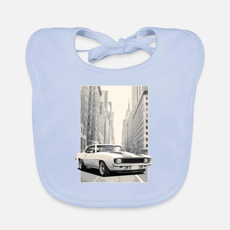 Oldtimer Cam 17 Skyline Baby Bio-Lätzchen