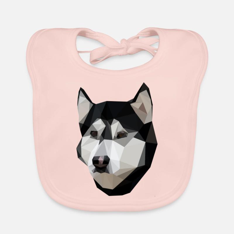 Low Polly Husky Organic Baby Bibs