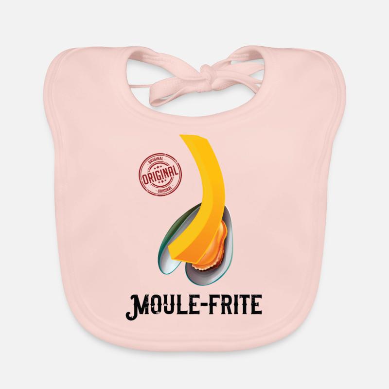 moulefrite - Bavoir bio Bébé - rose