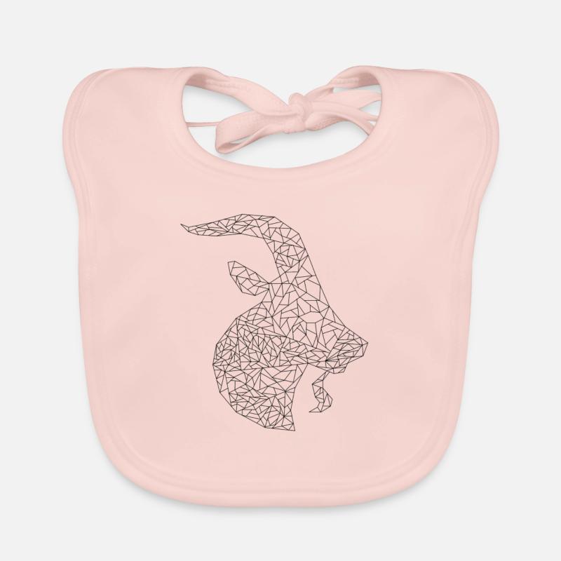 Capricorne - Bavoir bio Bébé - rose