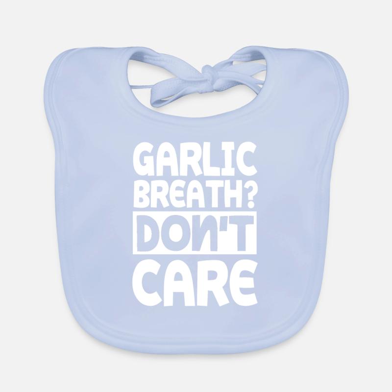 Lustiger Knoblauch Spruch Baby Bio-Lätzchen