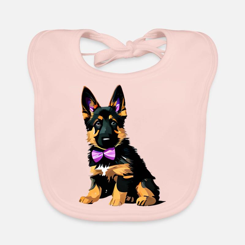 Hundewelpe Deutscher Schäferhund Anzug Hundehalter Baby Bio-Lätzchen
