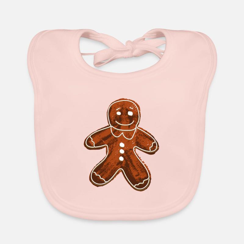 gingerbread man Organic Baby Bibs