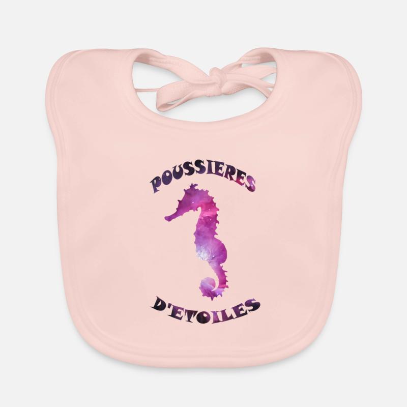 hyppocampe - Bavoir bio Bébé - rose