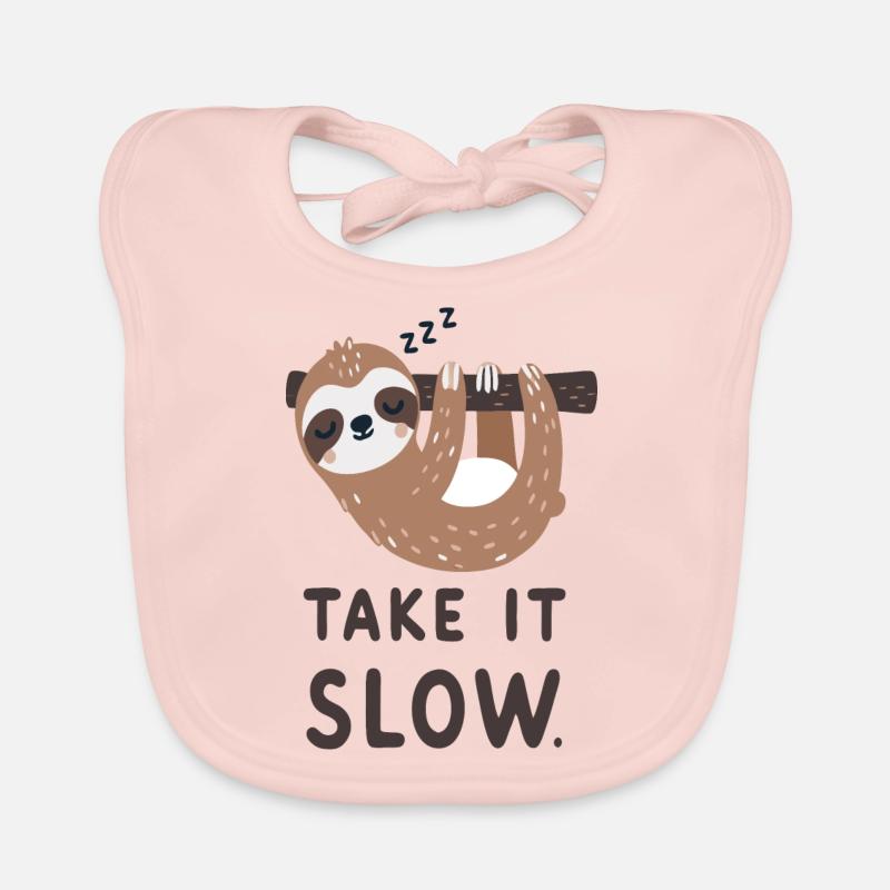 Faultier: Take it slow Baby Bio-Lätzchen