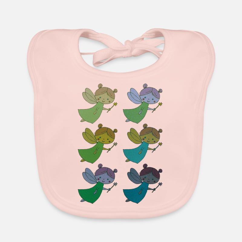 Fee 6fold multicoloured Organic Baby Bibs