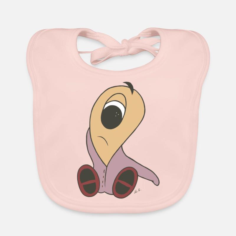 Doux triste bébé extraterrestre à la recherche de maman Bavoir bio Bébé
