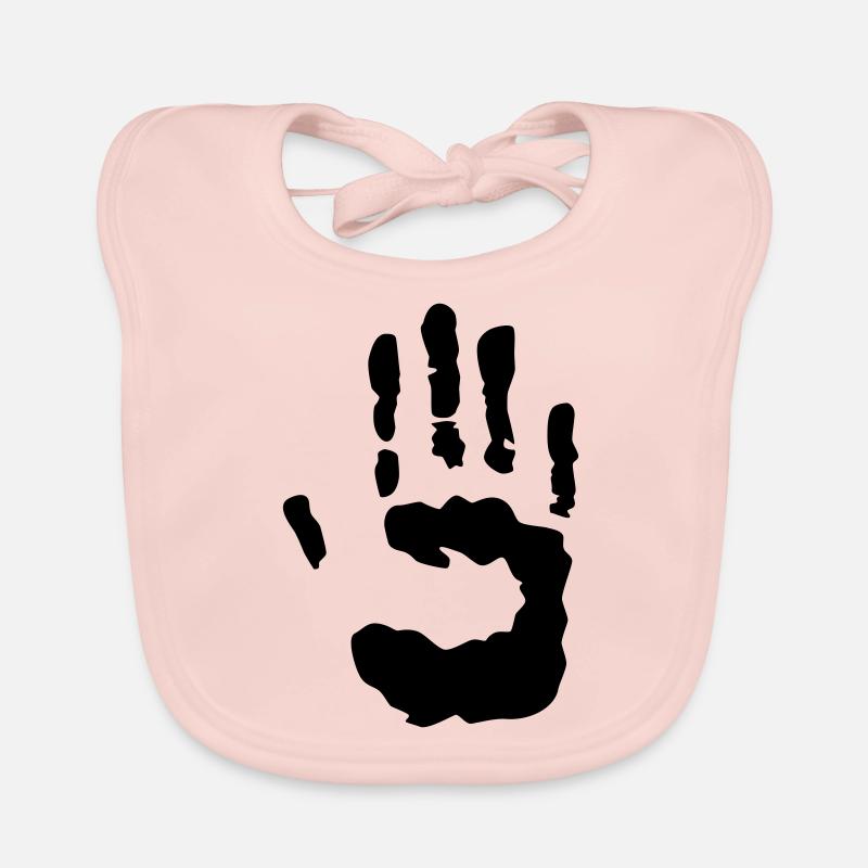 trace hand Organic Baby Bibs