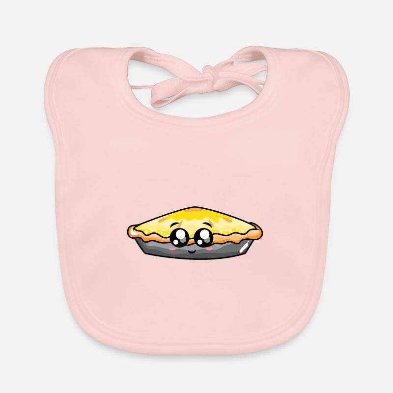 Delicious apple pie cartoon Organic Baby Bibs
