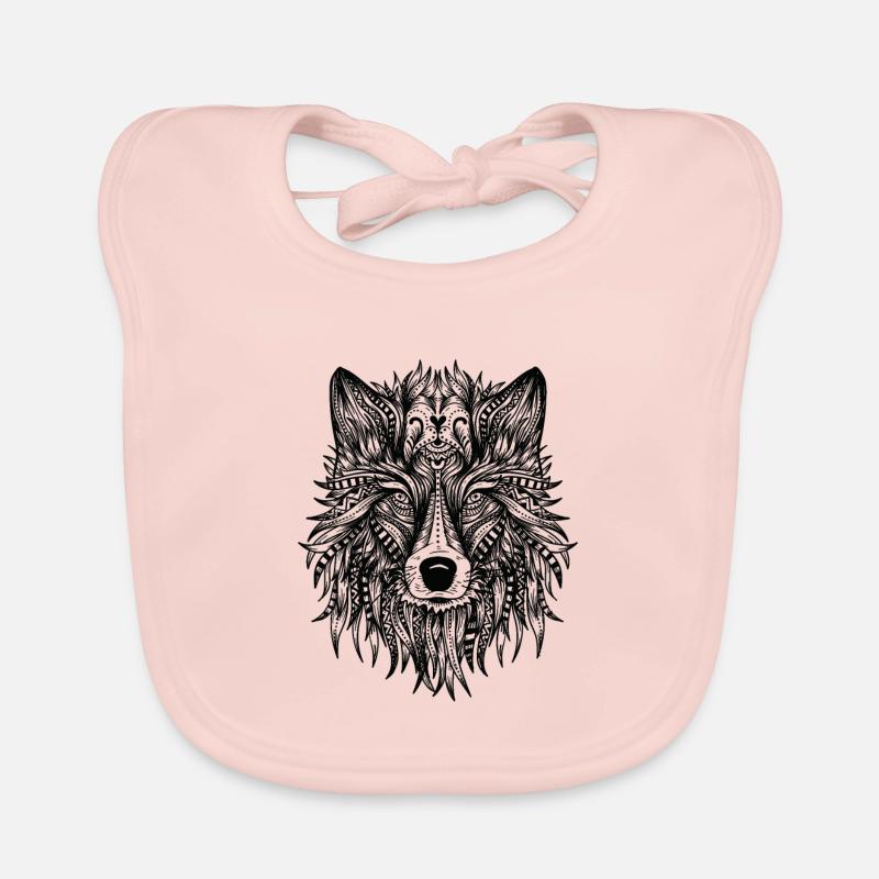 Wolf head Organic Baby Bibs
