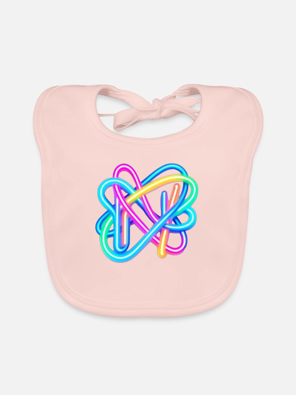 Neon - Baby Bio-Lätzchen - Rose - Vorne
